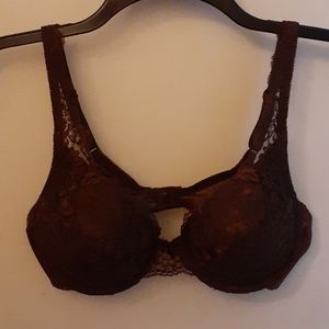 Vassarette Brown Mesh Lace Bra